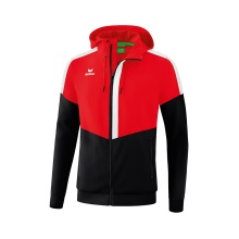 Erima Trainingsjacke Squad Tracktop Jacke mit Kapuze rot/schwarz/weiss Herren